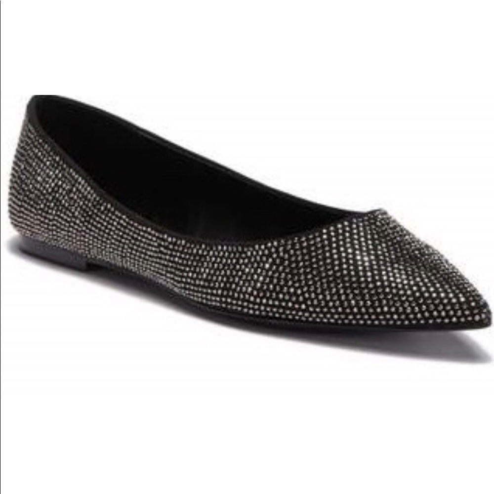 ALDO rhinestone black flats